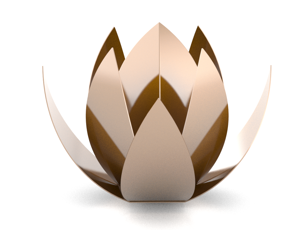 GOLD & COPPER Urn LOTUS